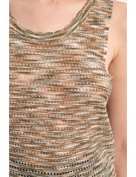 Striped knit tank top
