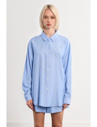 Camisa de mujer de manga larga, estampado rayas.