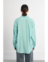 Camisa de mujer de manga larga, estampado rayas.