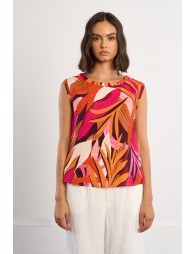 Graphic print tank top