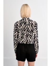 Bomber de mujer de manga larga, con estampado.