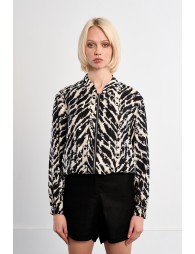 Bomber de mujer de manga larga, con estampado.