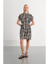 Robe mini à imprimé noir