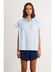 Cotton poplin blouse