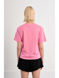 Casual openwork embroidery T-shirt