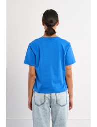 Casual openwork embroidery T-shirt