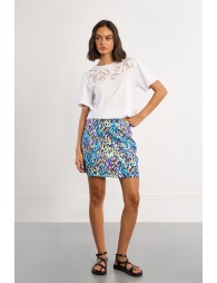 T-shirt décontracté en broderie ajourée