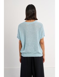 Jersey de mujer de manga corta, de punto.