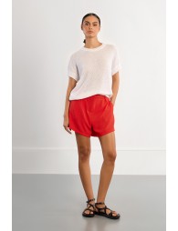 Jersey de mujer de manga corta, de punto.