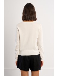 Cardigan with palm tree motifs