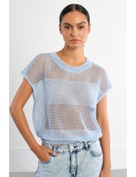 Sleeveless mesh top