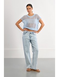 Haut en maille filet sans manches