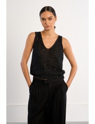 Débardeur en maille, irisé