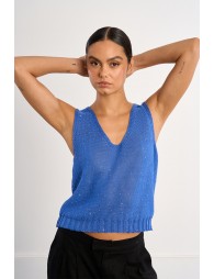 Débardeur en maille, irisé