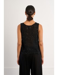 Knitted tank top, iridescent