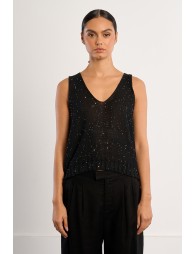 Knitted tank top, iridescent