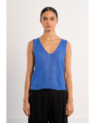 Débardeur en maille, irisé