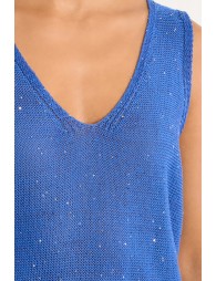 Knitted tank top, iridescent