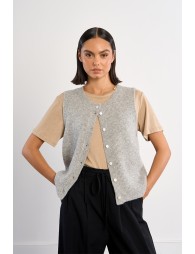 Gilet sans manches, boutonné