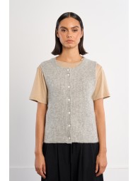 Gilet sans manches, boutonné