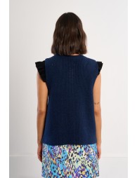 Gilet sans manches, boutonné