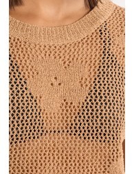 Haut en maille fine avec détails fleurs