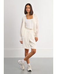 Cardigan en maille fine avec détails fleurs