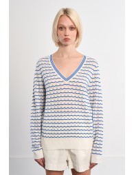 Jersey de mujer de manga larga, con estampado.