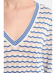 Jersey de mujer de manga larga, con estampado.