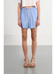 Short caleçon rayé bleu