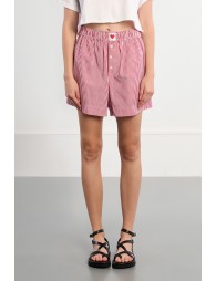 Red striped boxer shorts