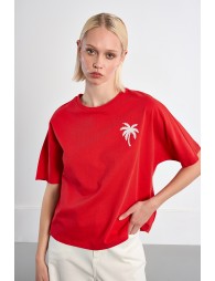 Camiseta de mujer de manga larga, con estampado.