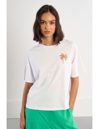 T-shirt oversize palmier