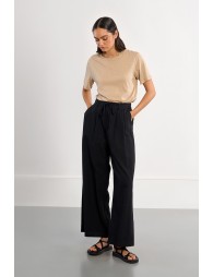 Pantalon large, taille haute