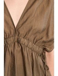 Flowing top with drawstrings