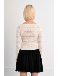 Maille en crochet col carré