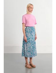 Jupe maxi à imprimé zebré