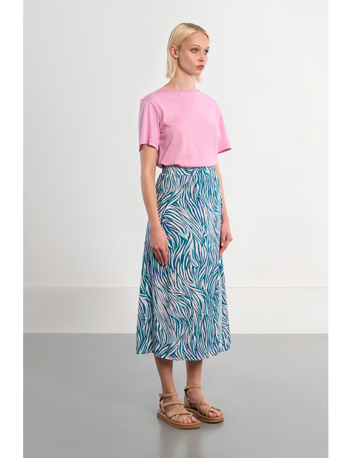 Zebra print maxi skirt