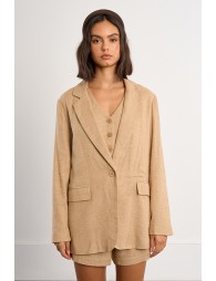 Blazer droit en lin