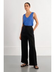 Pantalon large en lin