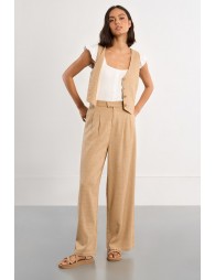 Wide linen trousers