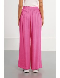 High-waisted wide-leg trousers