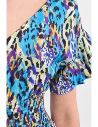 Maxi dress with ruffled mulitples