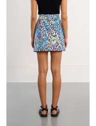 Animal print mini skirt