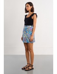 Animal print mini skirt