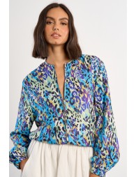 Casual bomber jacket with animal print