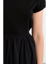 Nylon mini dress, drawstring