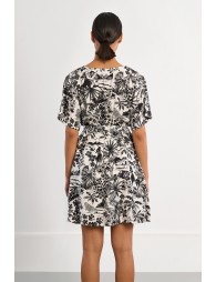 Robe mini portefeuille Hawaï