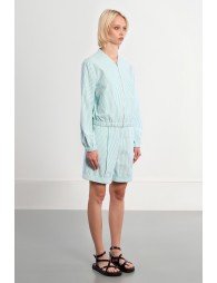 Bomber de mujer de manga larga, estampado rayas.