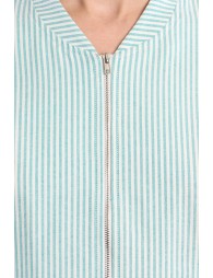 Striped cotton bomber jacket